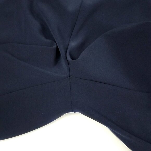 Joseph Ribkoff Women's Navy Dress Pants Back Slit Cuffs Pull On Stretch Size 8 - Picture 7 of 14